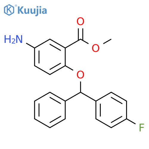 Benzoic acid, 5-amino-2-[(4-fluorophenyl)phenylmethoxy]-, methyl ester structure