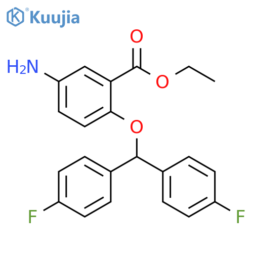 Benzoic acid, 5-amino-2-[bis(4-fluorophenyl)methoxy]-, ethyl ester structure