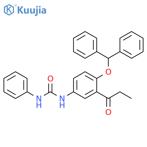 Urea, N-[4-(diphenylmethoxy)-3-(1-oxopropyl)phenyl]-N'-phenyl- structure