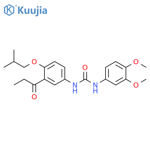 Urea,N-(3,4-dimethoxyphenyl)-N'-[4-(2-methylpropoxy)-3-(1-oxopropyl)phenyl]- structure