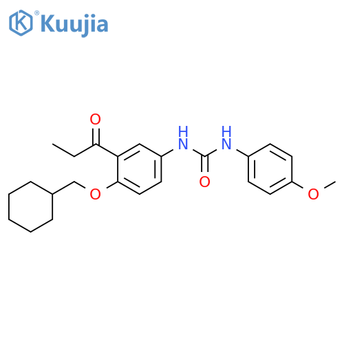Urea,N-[4-(cyclohexylmethoxy)-3-(1-oxopropyl)phenyl]-N'-(4-methoxyphenyl)- structure