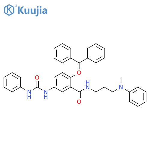 Benzamide,2-(diphenylmethoxy)-N-[3-(methylphenylamino)propyl]-5-[[(phenylamino)carbonyl]amino]- structure