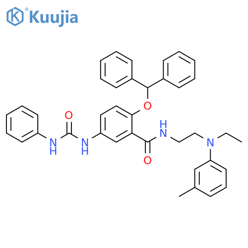 Benzamide,2-(diphenylmethoxy)-N-[2-[ethyl(3-methylphenyl)amino]ethyl]-5-[[(phenylamino)carbonyl]amino]- structure