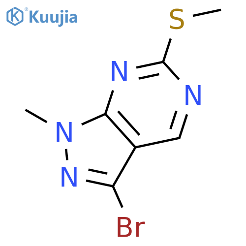 3-bromo-1-methyl-6-(methylsulfanyl)-1H-pyrazolo3,4-dpyrimidine structure