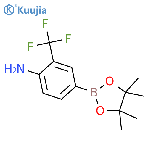 4-(4,4,5,5-TETRAMETHYL-1,3,2-DIOXABOROLAN-2-YL)-2-(TRIFLUOROMETHYL)ANILINE structure