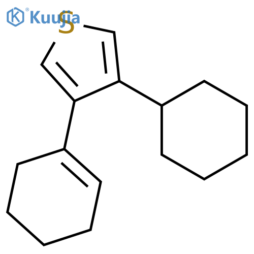 THIOPHENE, 3-(1-CYCLOHEXEN-1-YL)-4-CYCLOHEXYL- structure