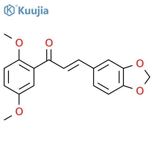 (2E)-3-(2H-1,3-Benzodioxol-5-yl)-1-(2,5-dimethoxyphenyl)prop-2-en-1-one structure