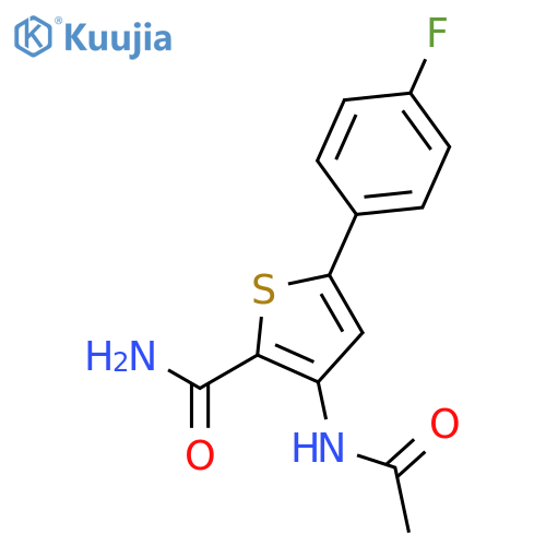 2-THIOPHENECARBOXAMIDE, 3-(ACETYLAMINO)-5-(4-FLUOROPHENYL)- structure