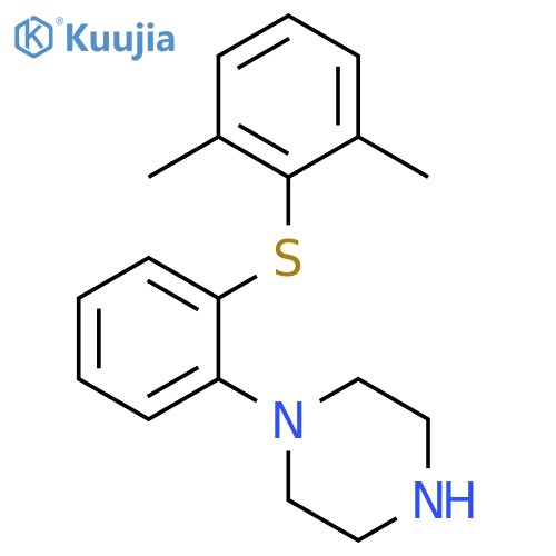 Piperazine, 1-[2-[(2,6-dimethylphenyl)thio]phenyl]- structure