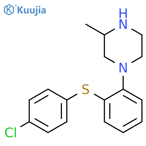 Piperazine, 1-[2-[(4-chlorophenyl)thio]phenyl]-3-methyl- structure