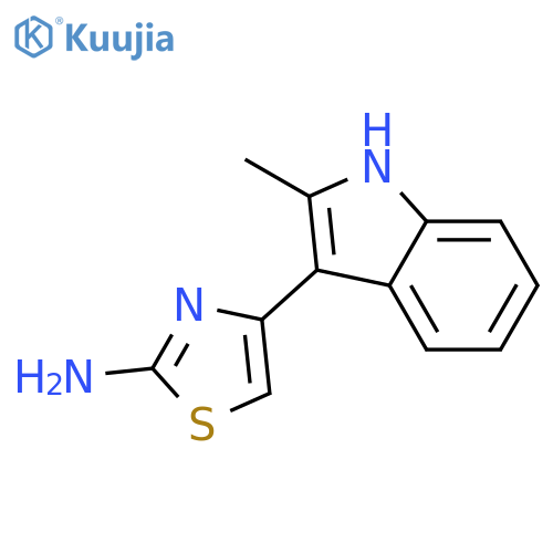 4-(2-methyl-1H-indol-3-yl)-1,3-thiazol-2-amine structure