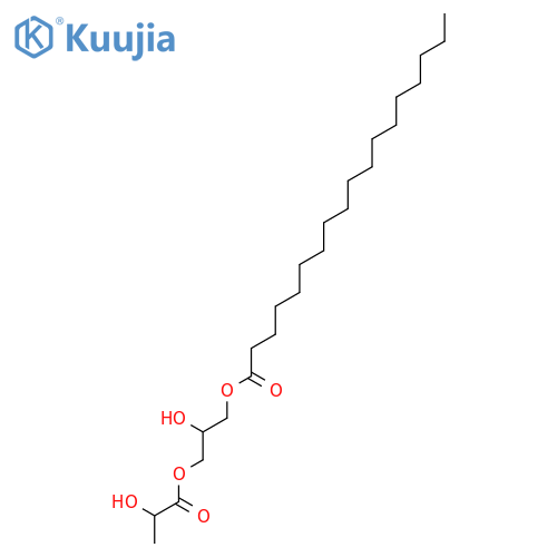 Octadecanoic acid, 2-hydroxy-3-(2-hydroxy-1-oxopropoxy)propyl ester structure