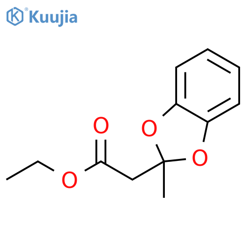 ethyl (2-methyl-1,3-benzodioxol-2-yl)acetate structure