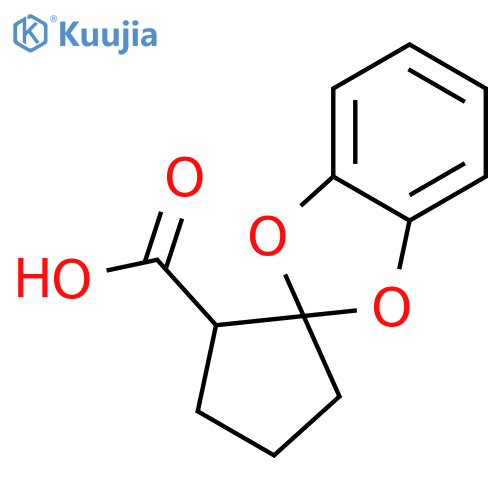Spiro[1,3-benzodioxole-2,1'-cyclopentane]-2'-carboxylicacid structure