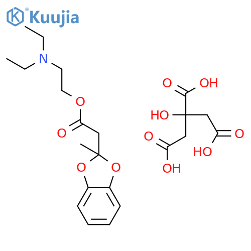 1,3-Benzodioxole-2-acetic acid, 2-methyl-, 2-diethylaminoethyl ester, citrate structure
