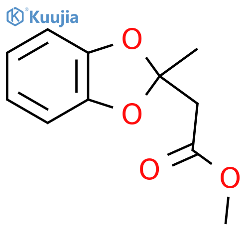 Methyl (2-methyl-1,3-benzodioxol-2-yl)acetate structure