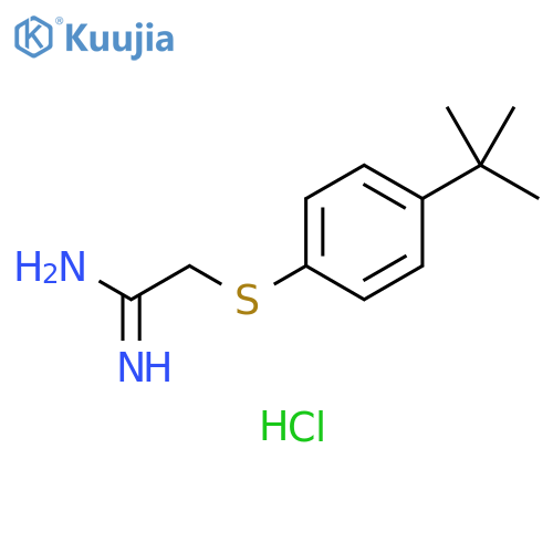 Ethanimidamide, 2-[[4-(1,1-dimethylethyl)phenyl]thio]-,monohydrochloride structure