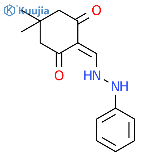 1,3-Cyclohexanedione, 5,5-dimethyl-2-[(2-phenylhydrazino)methylene]- structure