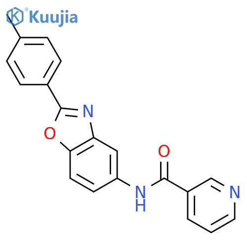 N-[2-(4-methylphenyl)-1,3-benzoxazol-5-yl]pyridine-3-carboxamide structure