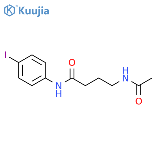 Butanamide, 4-(acetylamino)-N-(4-iodophenyl)- structure