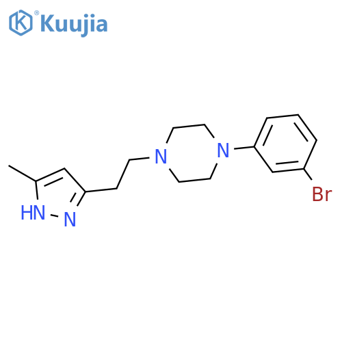 PIPERAZINE, 1-(3-BROMOPHENYL)-4-[2-(5-METHYL-1H-PYRAZOL-3-YL)ETHYL]- structure