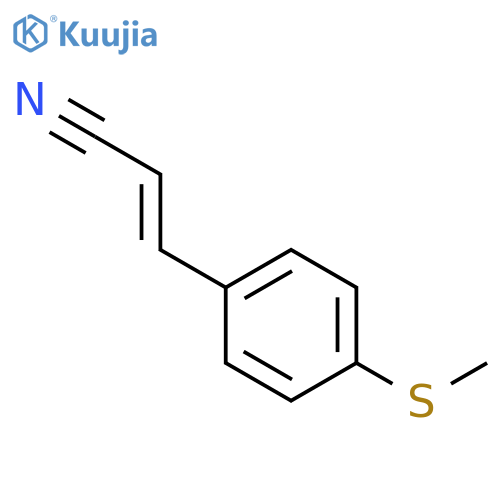 2-PROPENENITRILE, 3-[4-(METHYLTHIO)PHENYL]-, (E)- structure