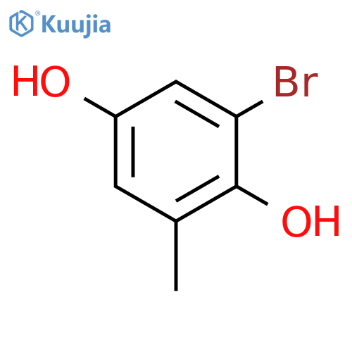 1,4-Benzenediol, 2-bromo-6-methyl- structure