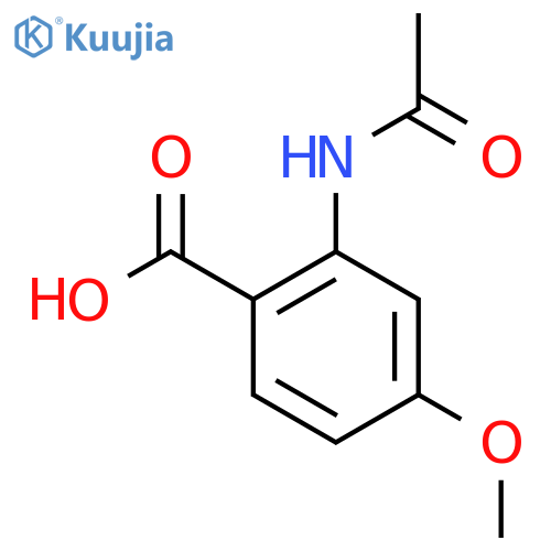 2-acetamido-4-methoxybenzoic acid structure