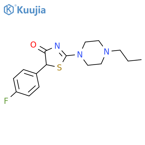 5-(4-fluorophenyl)-2-(4-propylpiperazin-1-yl)-1,3-thiazol-4(5H)-one structure
