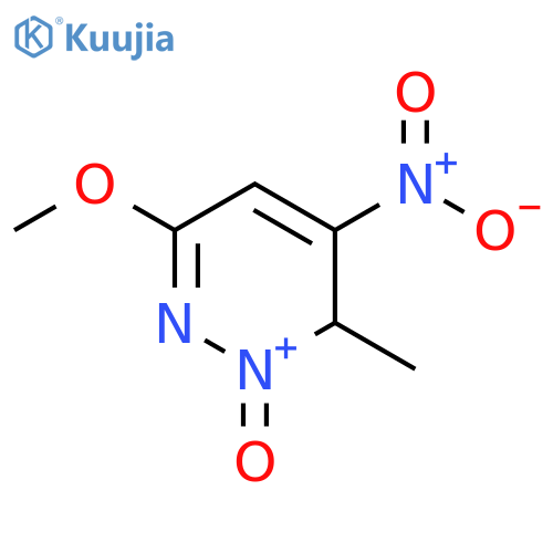 3-methoxy-6-methyl-5-nitro-1-oxidopyridazin-1-ium structure