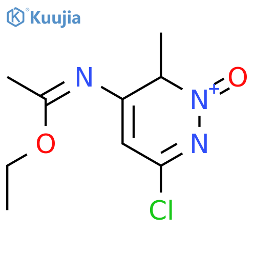 Ethyl N-(6-chloro-3-methyl-2-oxidopyridazin-2-ium-4-yl)ethanimidate structure
