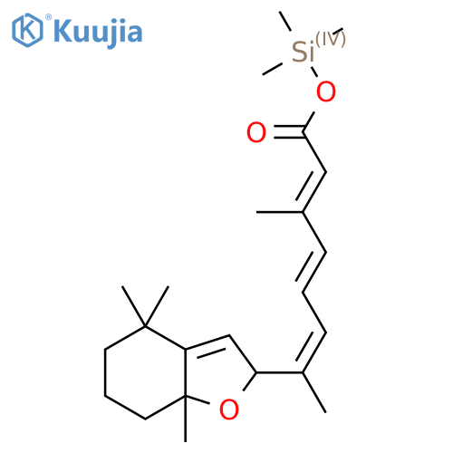 Trimethylsilyl (2E,4E,6Z)-7-(4,4,7a-trimethyl-2,5,6,7-tetrahydro-1-benzofuran-2-yl)-3-methylocta-2,4,6-trienoate structure