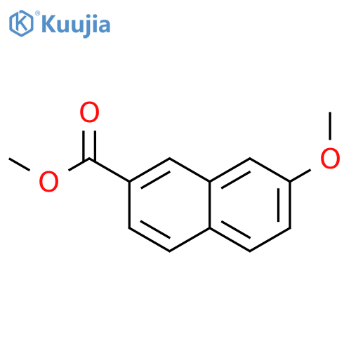 2-Naphthalenecarboxylic acid, 7-methoxy-, methyl ester structure