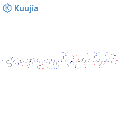 L-Glutamine,L-phenylalanyl-L-valyl-L-prolyl-L-isoleucyl-L-phenylalanyl-L-threonyl-L-tyrosylglycyl-L-a-glutamyl-L-leucyl-L-glutaminyl-L-arginyl-L-norleucyl-L-a-glutamyl-L-a-glutamyl-L-lysyl-L-a-glutamyl-L-arginyl-L-asparaginyl-L-lysylglycyl- structure