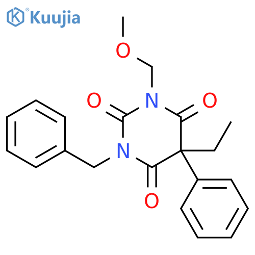 2,4,6(1H,3H,5H)-Pyrimidinetrione,5-ethyl-1-(methoxymethyl)-5-phenyl-3-(phenylmethyl)- structure
