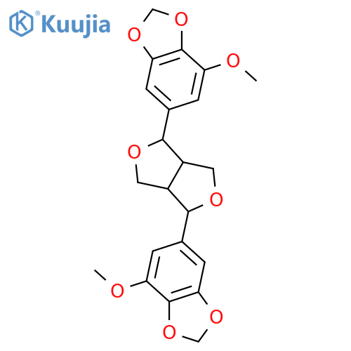 (+)-5,5'-[(1S,3aβ,6aβ)-Tetrahydro-1H,3H-furo[3,4-c]furan-1β,4β-diyl]bis[7-methoxy-1,3-benzodioxole] structure