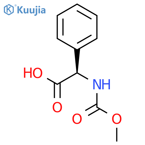 (r)-2-((Methoxycarbonyl)amino)-2-phenylacetic acid structure