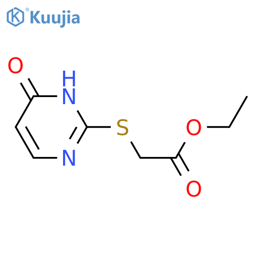 Acetic acid,2-[(1,6-dihydro-6-oxo-2-pyrimidinyl)thio]-, ethyl ester structure