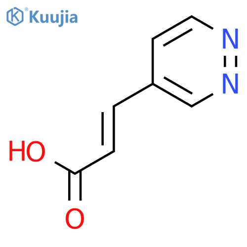 (2E)-3-(pyridazin-4-yl)prop-2-enoic acid structure