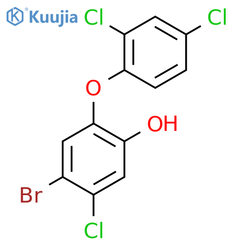 Phenol, 4-bromo-5-chloro-2-(2,4-dichlorophenoxy)- structure