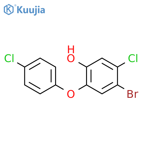 Phenol, 4-bromo-5-chloro-2-(4-chlorophenoxy)- structure