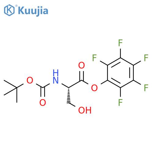 L-Serine, N-[(1,1-dimethylethoxy)carbonyl]-, pentafluorophenyl ester structure