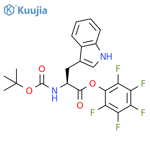 L-Tryptophan, N-[(1,1-dimethylethoxy)carbonyl]-, 2,3,4,5,6-pentafluorophenyl ester structure