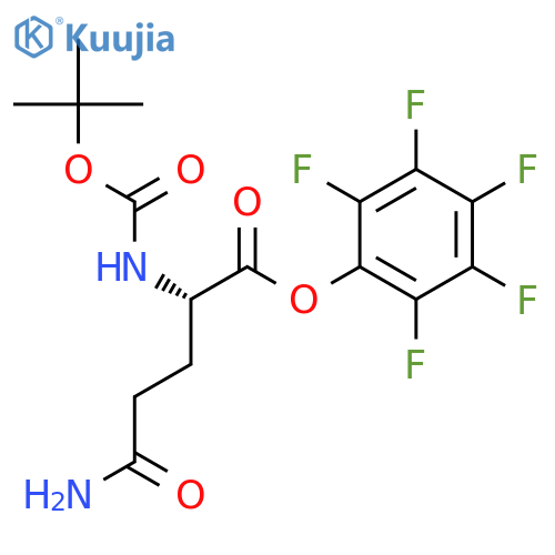 L-Glutamine, N2-[(1,1-dimethylethoxy)carbonyl]-, pentafluorophenyl ester structure