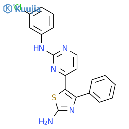 2-Pyrimidinamine, 4-(2-amino-4-phenyl-5-thiazolyl)-N-(3-chlorophenyl)- structure