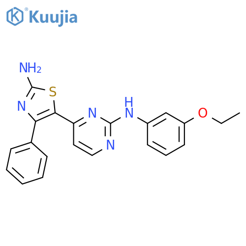 2-PYRIMIDINAMINE, 4-(2-AMINO-4-PHENYL-5-THIAZOLYL)-N-(3-ETHOXYPHENYL)- structure