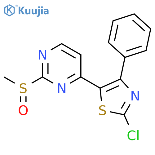 Pyrimidine, 4-(2-chloro-4-phenyl-5-thiazolyl)-2-(methylsulfinyl)- structure