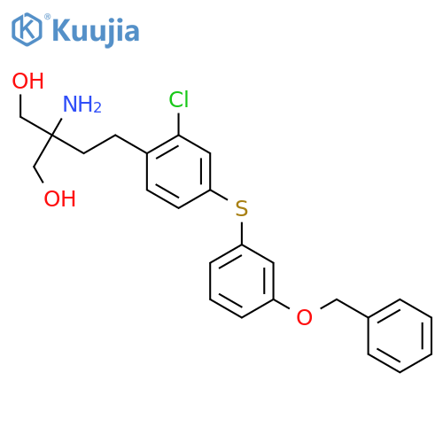 1,3-Propanediol,2-amino-2-[2-[2-chloro-4-[[3-(phenylmethoxy)phenyl]thio]phenyl]ethyl]- structure