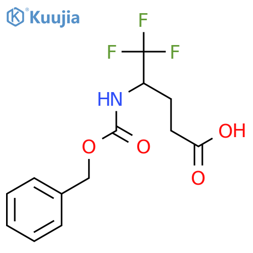 4-{(benzyloxy)carbonylamino}-5,5,5-trifluoropentanoic acid structure