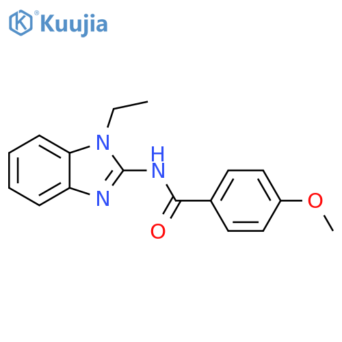Benzamide, N-(1-ethyl-1H-benzimidazol-2-yl)-4-methoxy- structure
